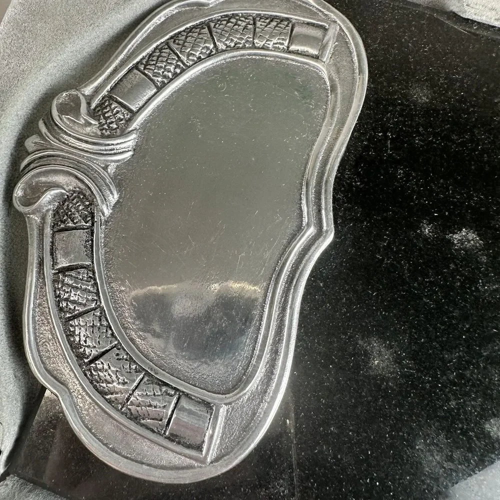 ARTHUR COURT CHEESE/CRACKER KNIFE 3 SET Art Nouveau Design MARBLE 12X6‎ With Box